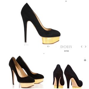 Charlotte Olympia NEW Size 39 Black Suede Pumps